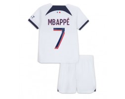 Paris Saint-Germain Kylian Mbappe #7 Koszulka Wyjazdowych Dziecięca 2023-24 Krótki Rękaw (+ Krótkie spodenki)